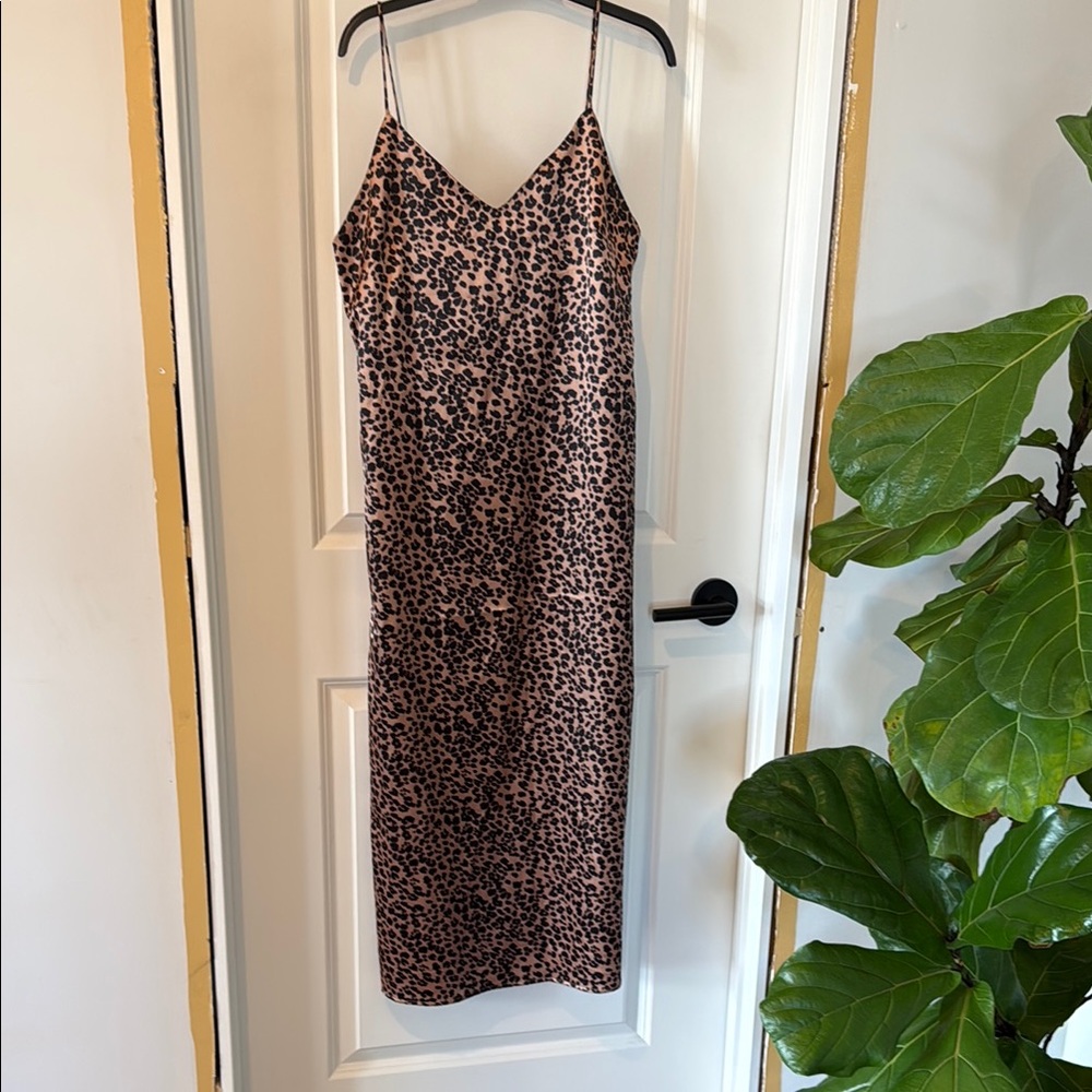 Leopard Print Slip Dress